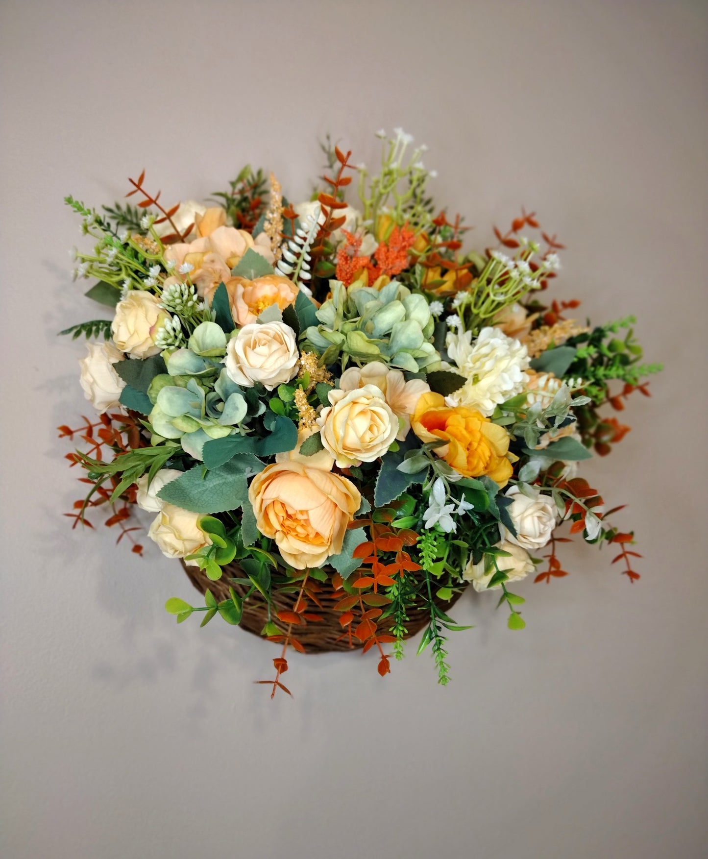 Artificial flower hanging basket A