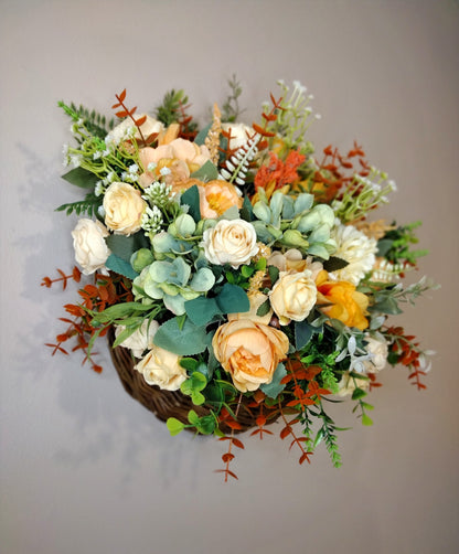 Artificial flower hanging basket A