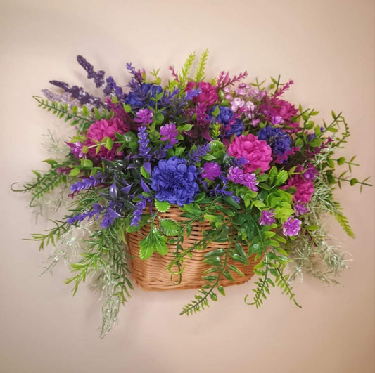 Artificial flowers in a basket V