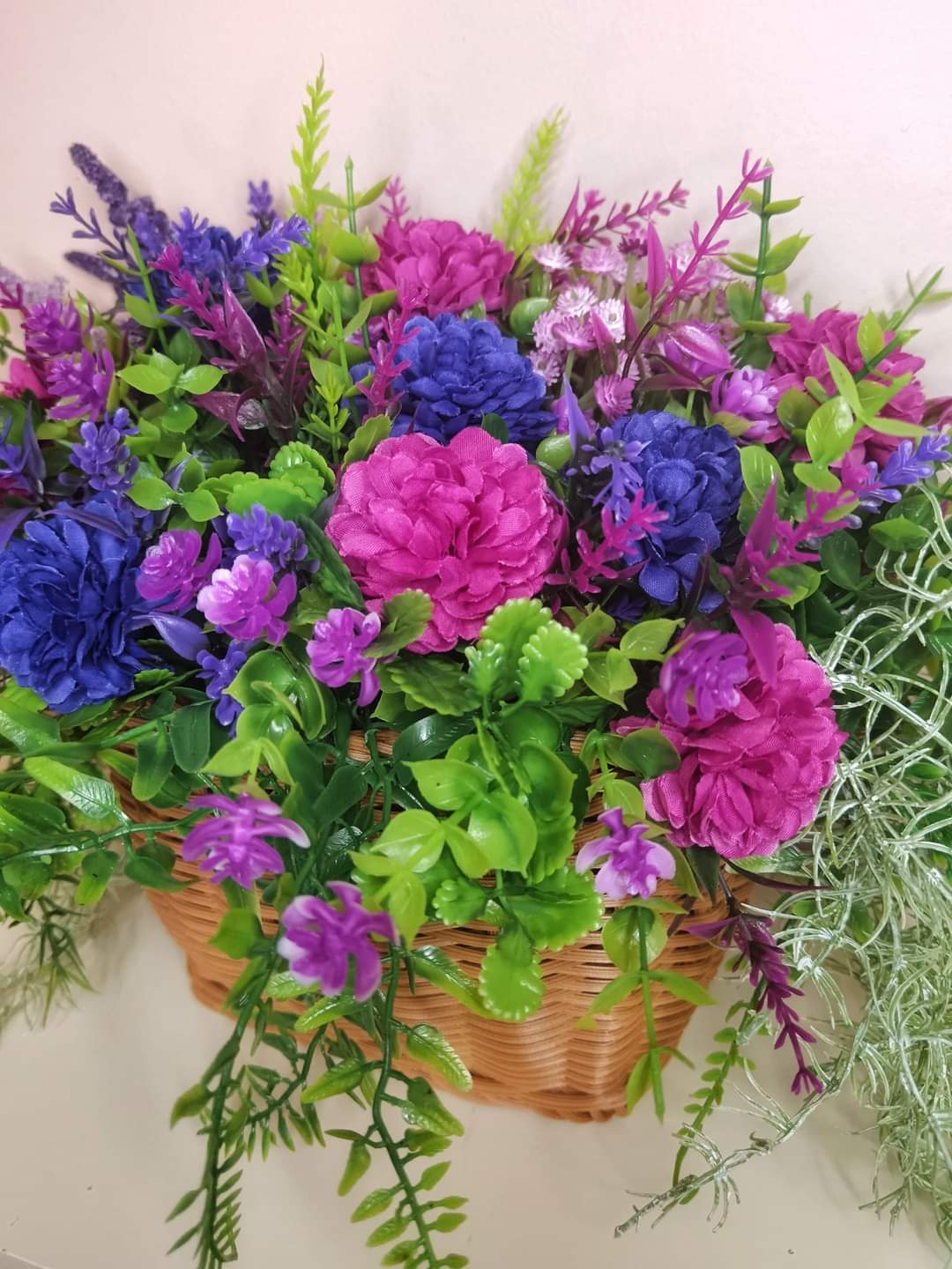 Artificial flowers in a basket V